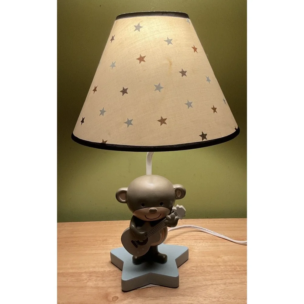 Monkey And Stars Baby/Toddlers Bed Side Lamp By‎ Kids Line LLC